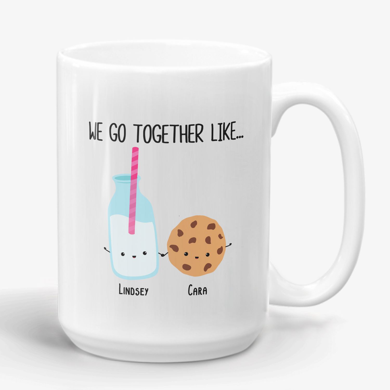 Best Friends Mug - We Go Together Like Milk and Cookie, Bestie Gift