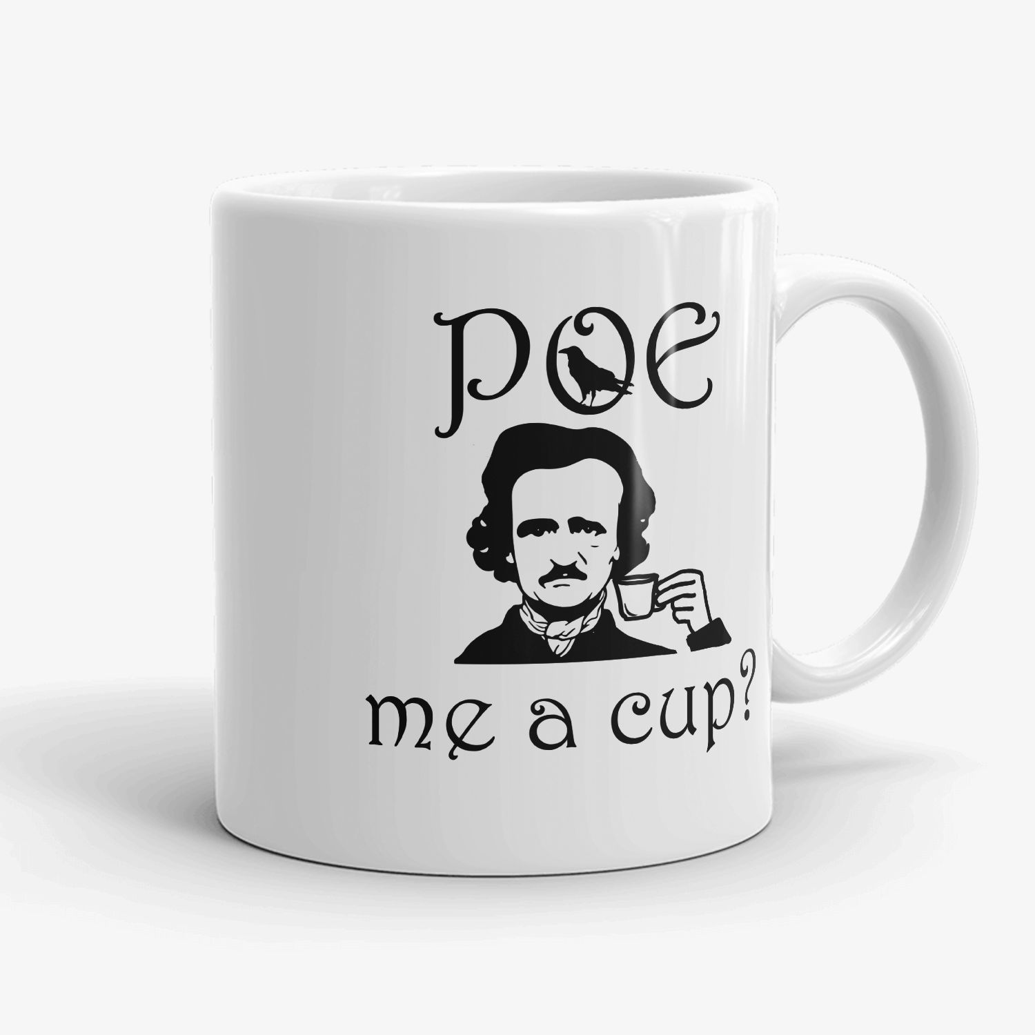 Book lover coffee mug Edgar Allan Poe Queen bohemian rhapsody funny gift cup 