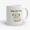 Pugs Not Drugs - 11oz dog lover coffee mug, pug life mug- Photo 0