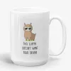 This Llama Doesn't Want Your Drama, funny coffee mug, gift for her, pun mug, office mug, mug for friend, humor mug- Photo 1