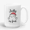 Jolly As F-ck, Funny Inappropriate Rude Cat Christmas Mug- Photo 1