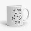Not Today Satan - Funny Satanic Cat Mug, Rude, Inappropriate Mug- Photo 0