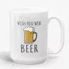 Wish You Were Beer - Funny Beer Lover Mug- Photo 1