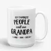 My Favorite People Call Me Grandpa - Grandfather Gift Mug- Photo 1