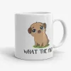 What The Pug, pug mug, a sarcastic gift for pug lovers, funny, cute dog mug, wtf mug, pug life, pugs not drugs- Photo 0