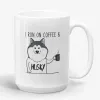 I Run On Coffee And Husky, 11oz funny dog lover coffee mug- Photo 1