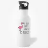 I Just Don't Give a Flock, funny flamingo water bottle for mom as gift- Photo 0