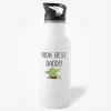 Yoda Best Daddy, funny dad water bottle, Father's Day gift, Star Wars geek water bottle, great gift for dad or husband- Photo 0
