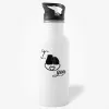 I Love You, 11oz cat lover valentine water bottle, water bottle for boyfriend, water bottle for girlfriend, valentines day gift, gift for valentine, for her- Photo 0