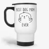 Best Dog Mom Ever, 11oz funny travel mug, dog lover travel mug, crazy dog mom travel mug, gift for mom, mom travel mug, dog owner gift- Photo 0