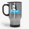 Have An Ice Day, funny penguin coffee travel mug, inspirational quote travel mug, gift for him, funny gifts, pun birthday travel mug, for penguin lover- Photo 1