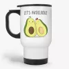 Let's Avocuddle Travel Mug, cute avocado lovers, travel mug for boyfriend or girlfriend, valentines day gift, gift for valentine, funny travel mug- Photo 0