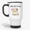 Pugs Not Drugs - 11oz dog lover coffee travel mug, pug life travel mug- Photo 0