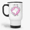 I work hard so my cat can have a better life, funny crazy cat lady travel mug- Photo 0