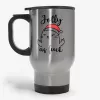 Jolly As F-ck, Funny Inappropriate Rude Cat Christmas Travel Mug- Photo 1