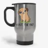 What The Pug, pug travel mug, a sarcastic gift for pug lovers, funny, cute dog travel mug, wtf travel mug, pug life, pugs not drugs- Photo 1