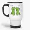 T-Rex Is Trying To Hug dinosaur travel mug, funny t rex dino travel mug, long distance travel mug- Photo 0