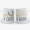 She's a Catch, He's a Keeper - Couple Gift Mug Set Inspired By Harry Potter- Photo 0