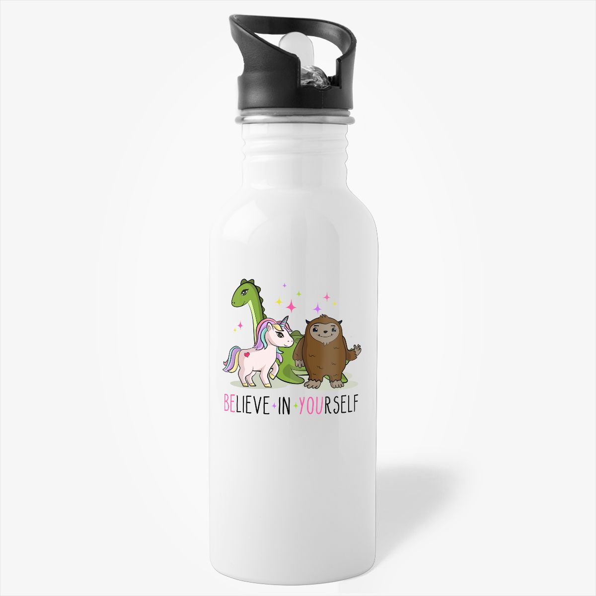 Believe In Yourself, funny inspirational water bottle, cute gift for her,  graduation gift, motivational, for daughter, for niece