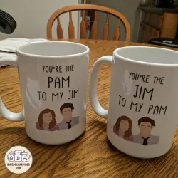 Review photo by Courtney M. - You Are My Pam/Jim - Couple Gift Mugs Set for Lovers 