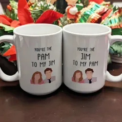 Review photo by Kiana - You Are My Pam/Jim - Couple Gift Mugs Set for Lovers 