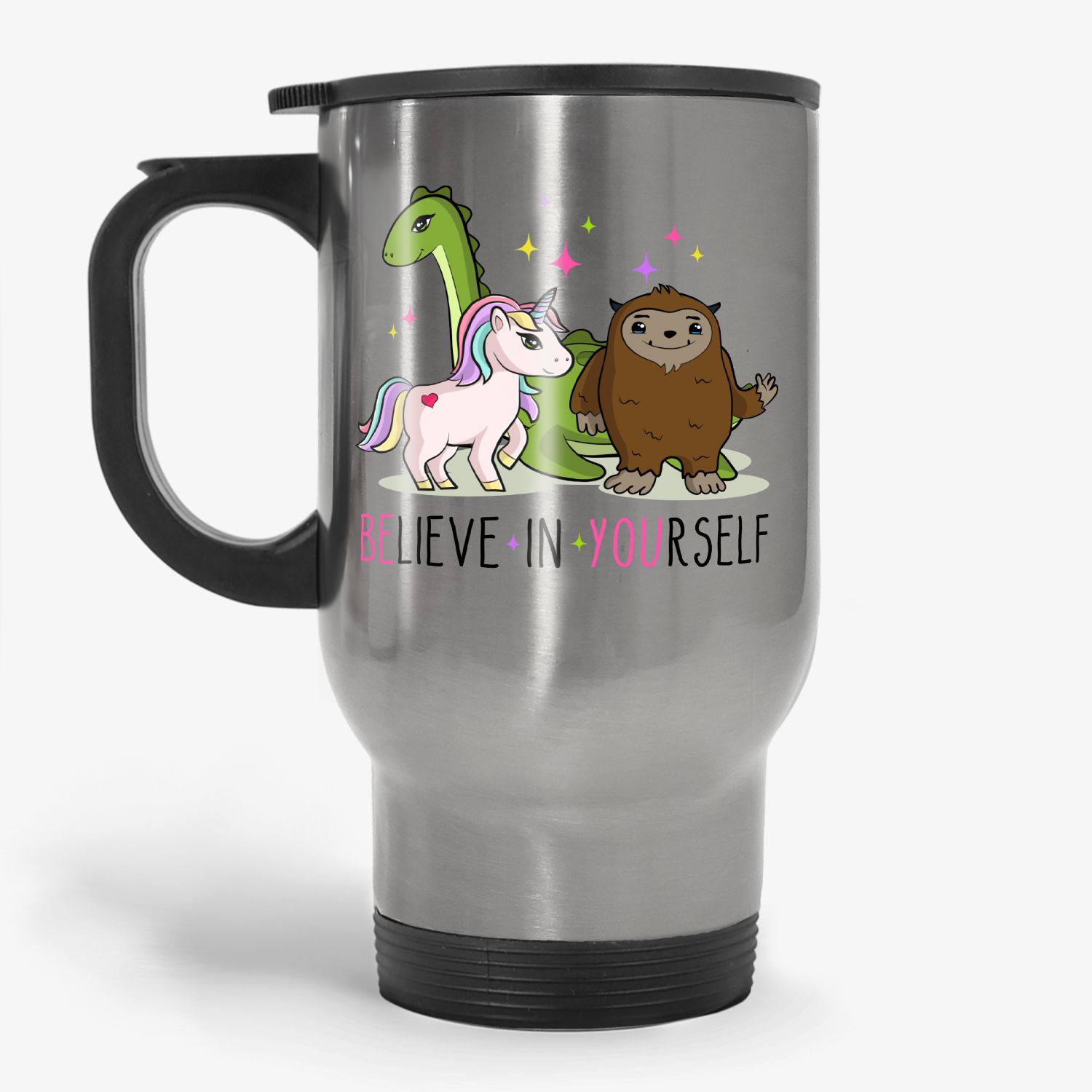 Believe In Yourself, funny inspirational travel mug, cute gift for her,  graduation gift, motivational, for daughter, for niece