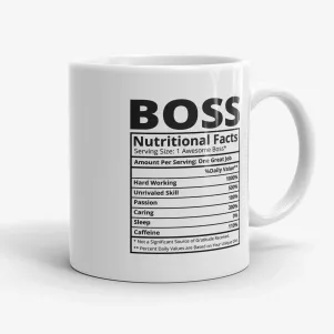 Boss Nutritional Facts Mug