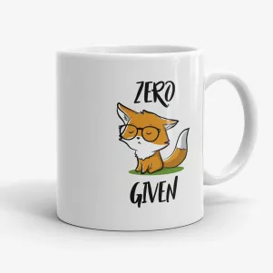 Zero Fox Given, 11oz funny fox lover coffee mug
