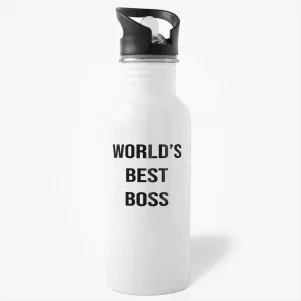 The Office World's Best Boss Dunder Mifflin Water Bottle