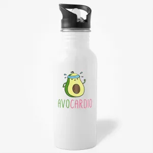 Avocardio - Funny Avocado Running Water Bottle, Sports Lover Water Bottle