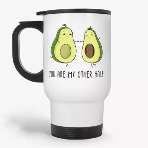 You Are My Other Half, Cute Avocados Travel Mug