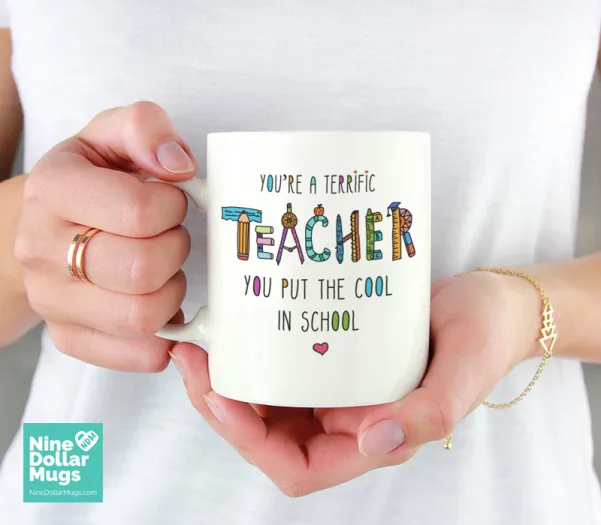 You're A Terrific Teacher - Funny Mug, Teacher's Day, Appreciation Gif