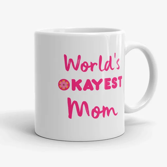 World's Okeyest Mom, 11oz Mother's Day coffee mug - Image 