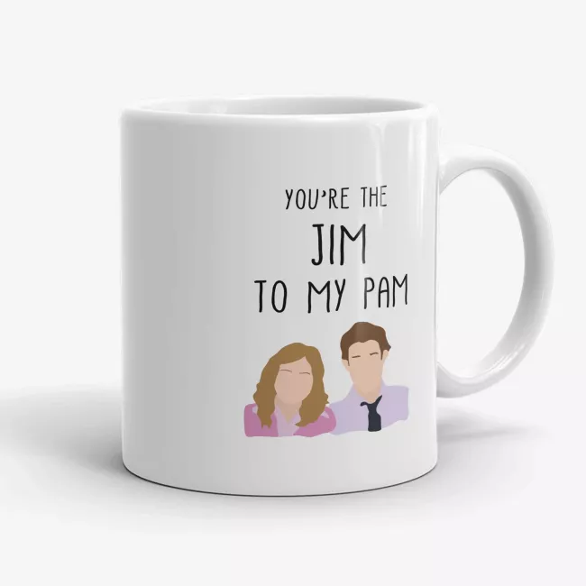 You're The Jim To My Pam - Gift For Boyfriend Or Husband Mug - Image 