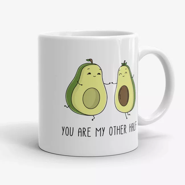 You Are My Other Half, Cute Avocados Mug - Image 