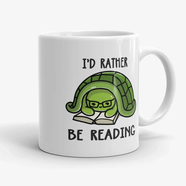 I'd Rather Be Reading, Turtle Mug - Image 