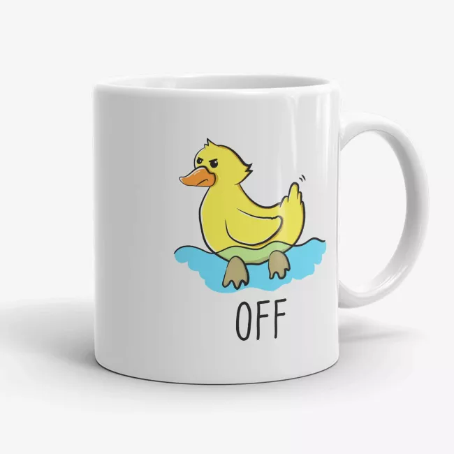 Duck Off Mug - sassy quote rude mug - Image 