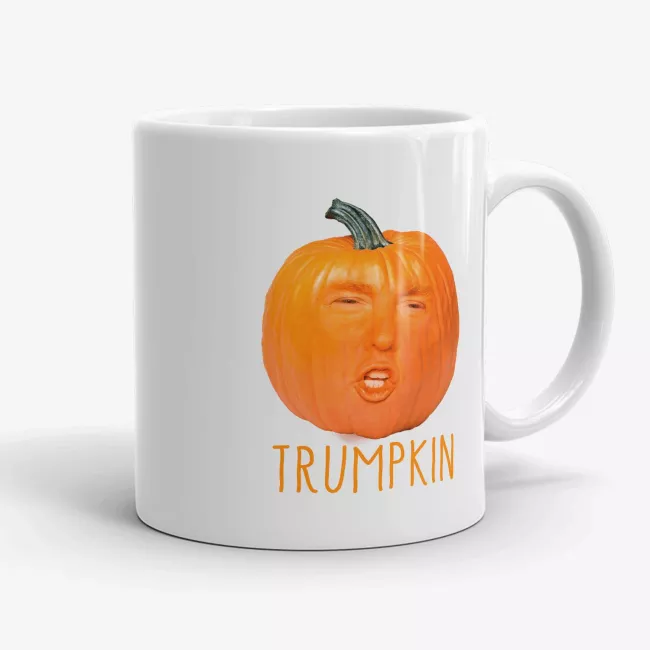 Trumpkin - Halloween Mug, Funny Donald Trump Face Swap Cup Mug - Image 