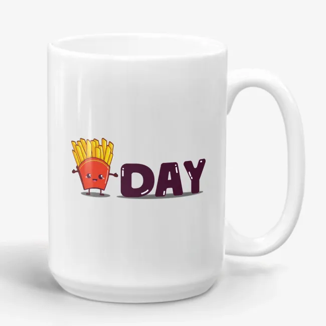 Fry Day - Funny Friday Pun Coffee Mug - Image 