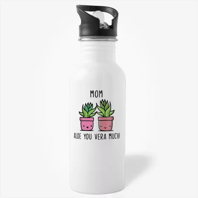 Mom Aloe You Vera Much Water Bottle - Image 