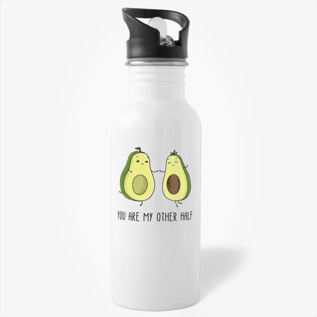 You Are My Other Half, Cute Avocados Water Bottle - Image 