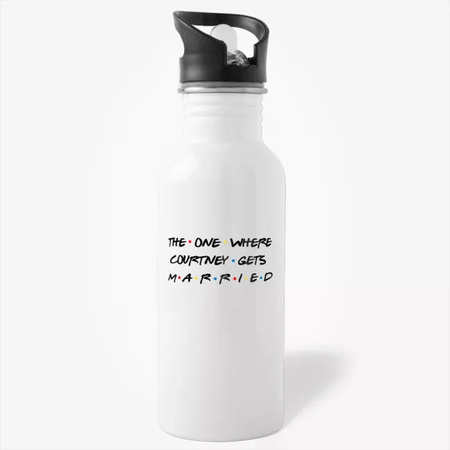 The One Where Courtney Gets Married, Friends Inspired Water Bottle - Image 