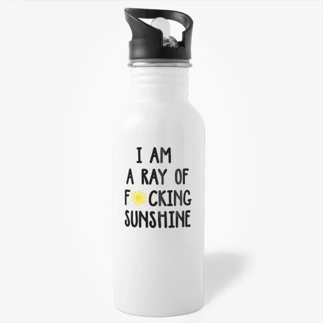 I Am A Ray Of F*cking Sunshine Water Bottle - Image 