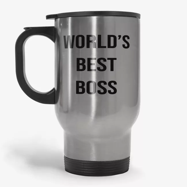 The Office World's Best Boss Dunder Mifflin Travel Mug - Image 
