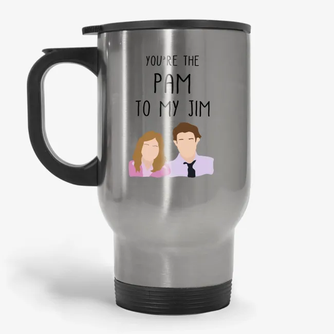 You're The Pam To My Jim - The Office Gift For Girlfriend, Wife Travel Mug - Image 