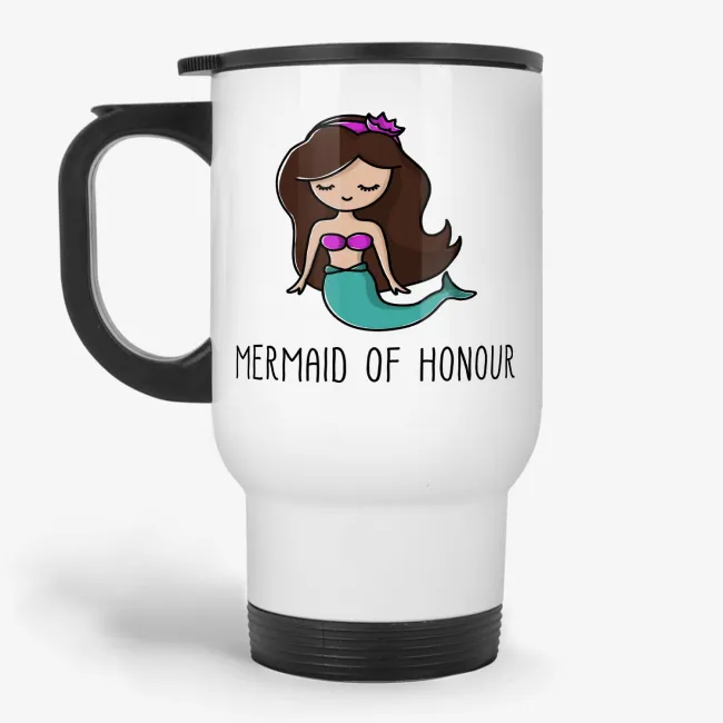 Mermaid of Honour - Cute Wedding Gift Travel Mug for Maid of Honour  - Image 