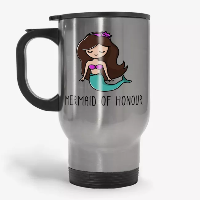 Mermaid of Honour - Cute Wedding Gift Travel Mug for Maid of Honour  - Image 