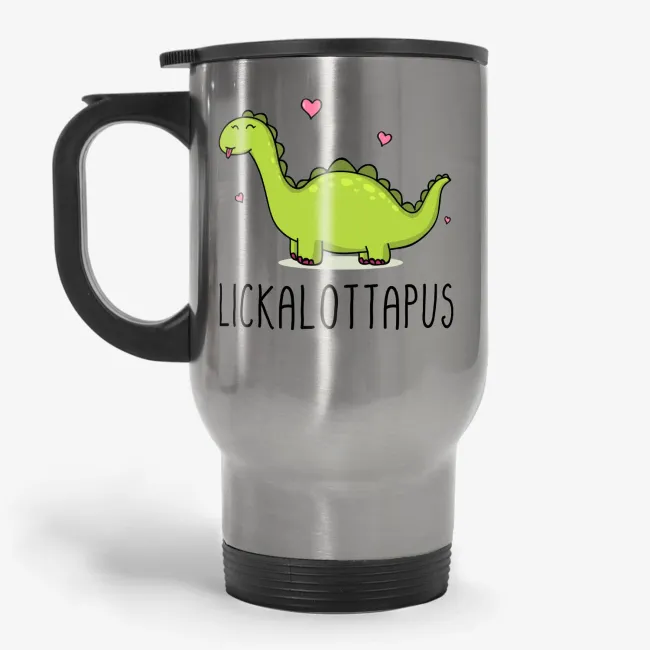 Lickalottapus - Funny Lesbian Travel Mug, LGBT Gift for Girlfriend, Valentines Day Gift - Image 