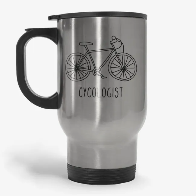 Cycologist, Cycling, Bicycle Travel Mug - Image 