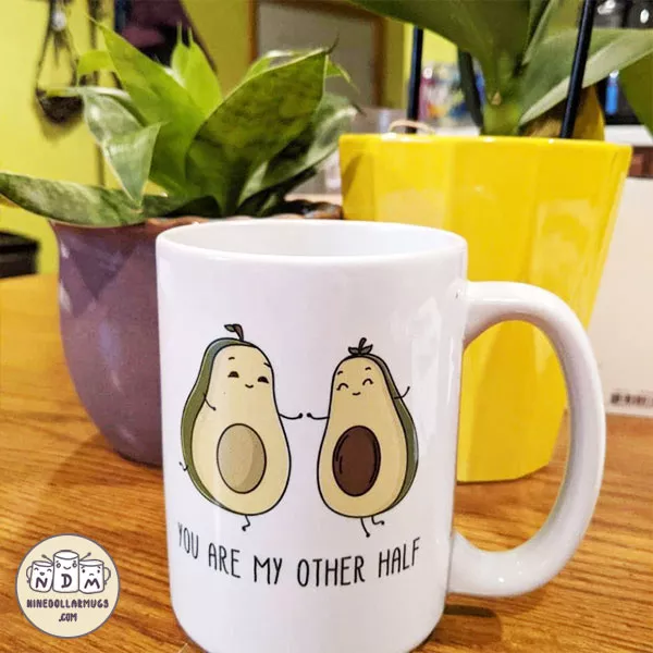 You Are My Other Half, Cute Avocados Mug - Photo 